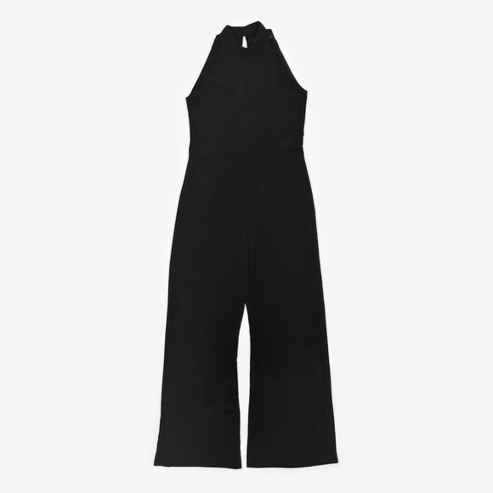 Zara Basic Collection Sleeveless Jumpsuit Size S Black‎ Minimalist Sleek Glam
